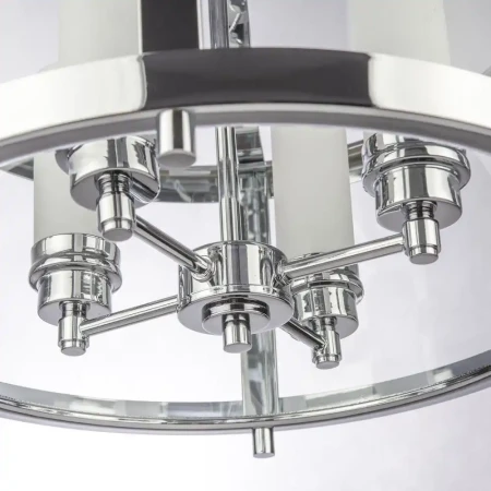 Lampa Hampton wisząca  szklana chrom NEW YORK P04567CH - Cosmo Light